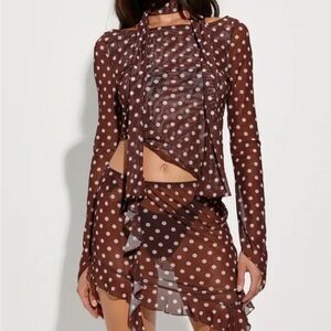 Dippin' Daisy's Brown Polka Dot Swim Cover-Up